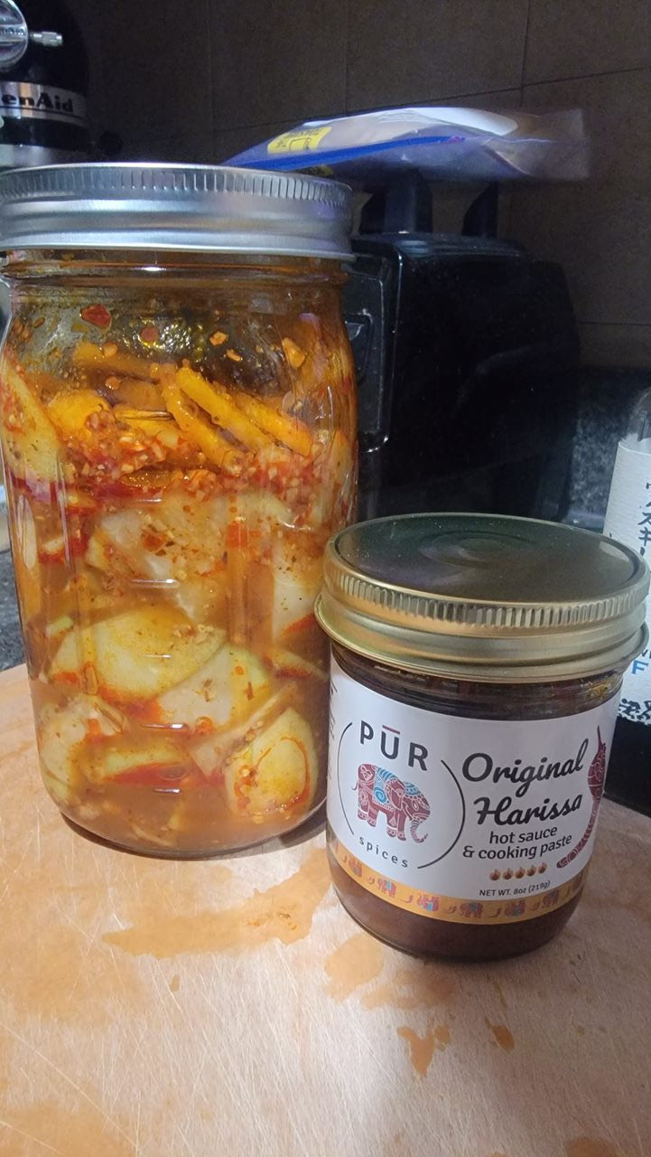 Kohlrabi and Green Apple Kimchi