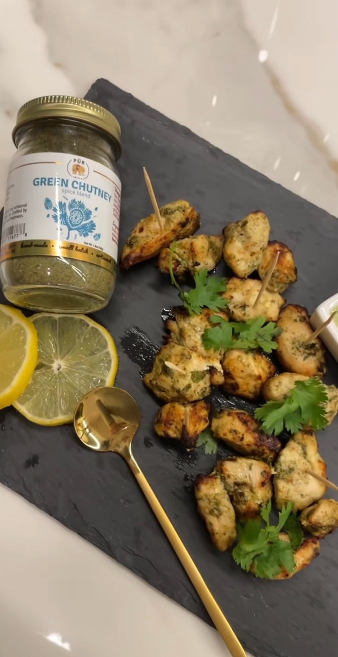 Air Fryer Hariyali Chicken