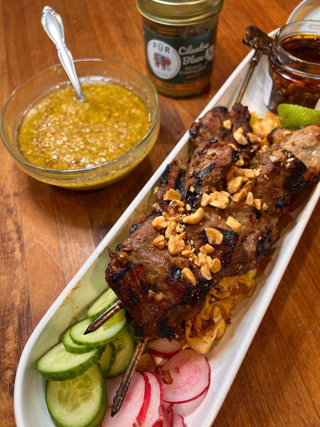 Thai Pork Satay w. Peanut Dipping Sauce