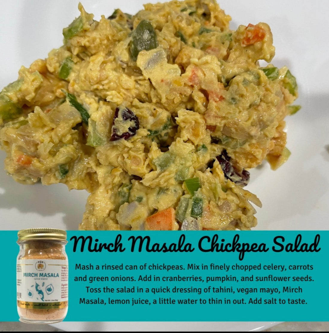 Mirch Masala Chickpea Salad