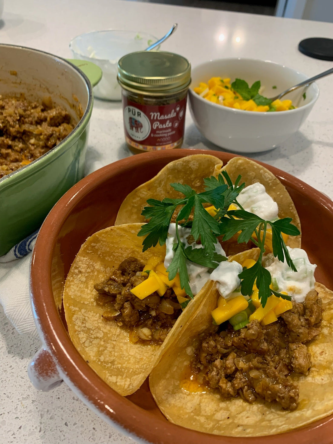 Masala Lamb Sloppy Joe Tacos