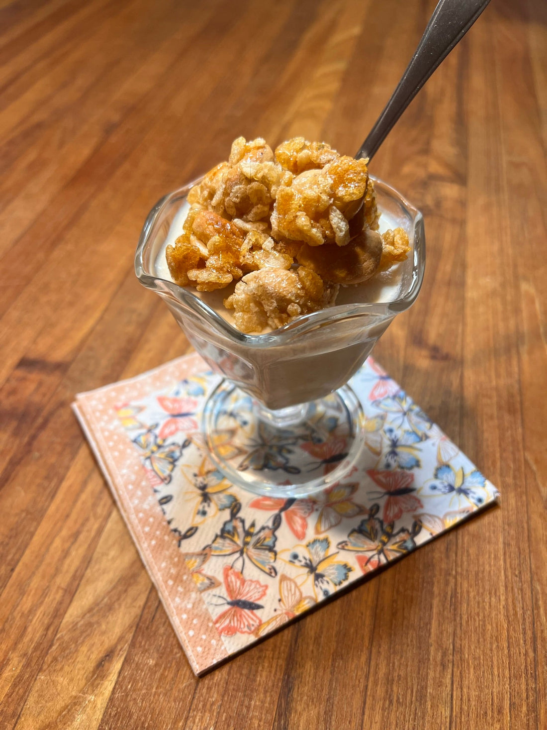Chai Panna Cotta with a Cashew & Rice Crispy Toffee